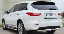 14 999 р. Одинарная защита заднего бампера из трубы диаметром 63 мм SLITKOFF INFINITI JX35 (2012-2014)  с доставкой в г. Воронеж. Увеличить фотографию 4