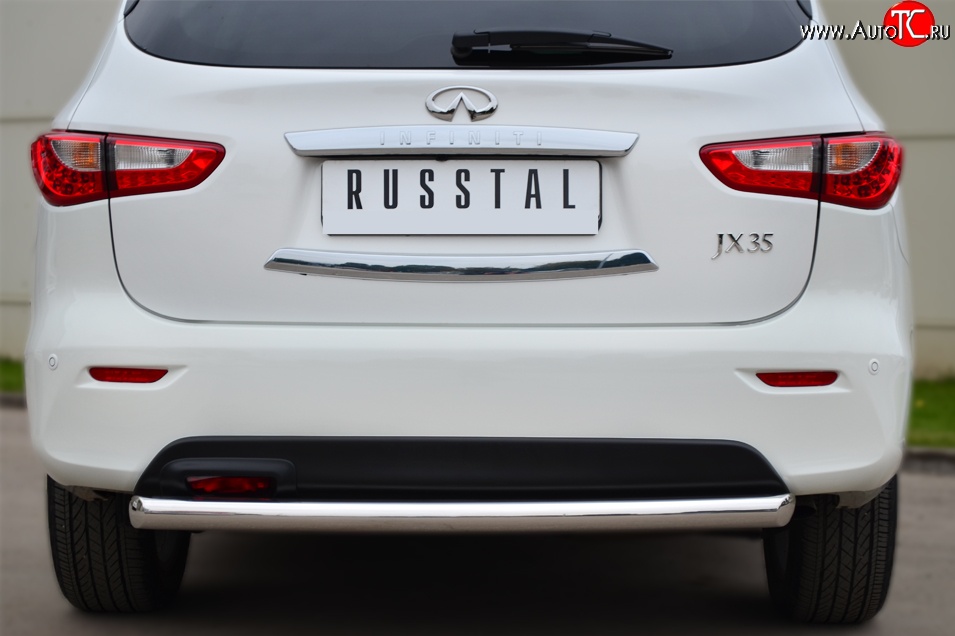 14 999 р. Одинарная защита заднего бампера из трубы диаметром 63 мм SLITKOFF INFINITI JX35 (2012-2014)  с доставкой в г. Воронеж
