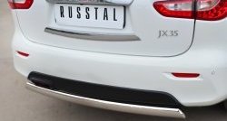 11 599 р. Защита заднего бампера (Ø75x42 мм, нержавейка) Russtal INFINITI JX35 (2012-2014)  с доставкой в г. Воронеж. Увеличить фотографию 2