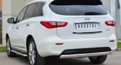11 599 р. Защита заднего бампера (Ø75x42 мм, нержавейка) Russtal INFINITI JX35 (2012-2014)  с доставкой в г. Воронеж. Увеличить фотографию 4