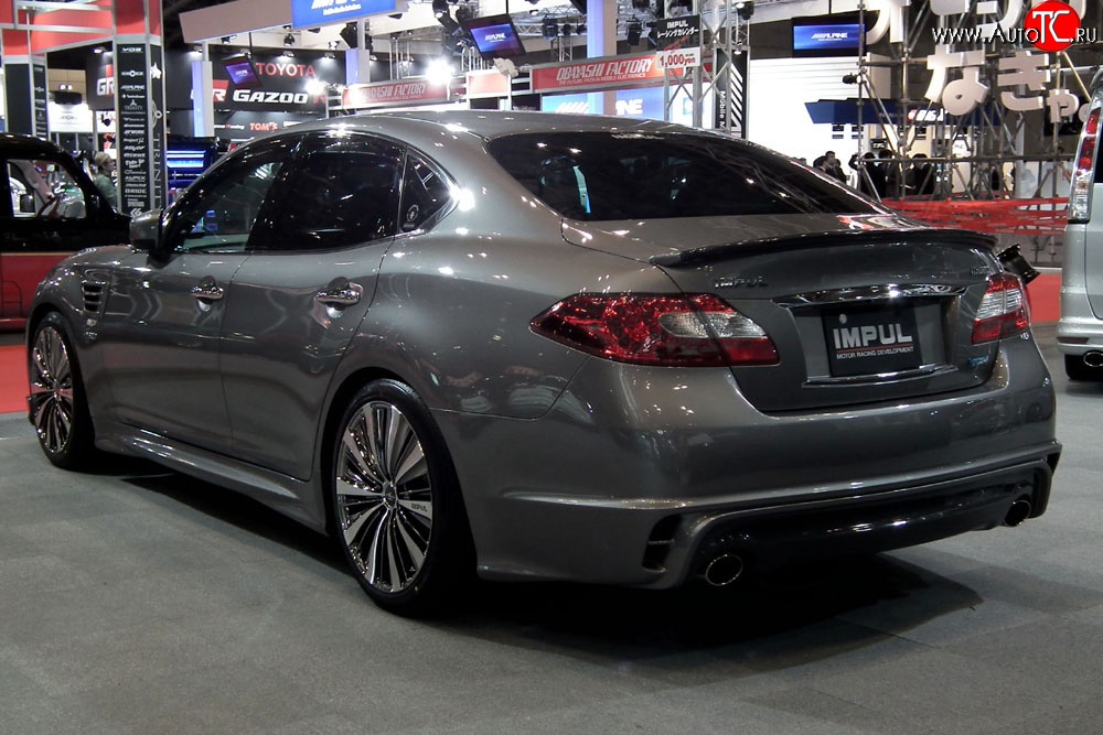 42 899 р. Задний бампер Impul INFINITI M (2010-2014) (Без карбоновых вставок, Неокрашенный)  с доставкой в г. Воронеж