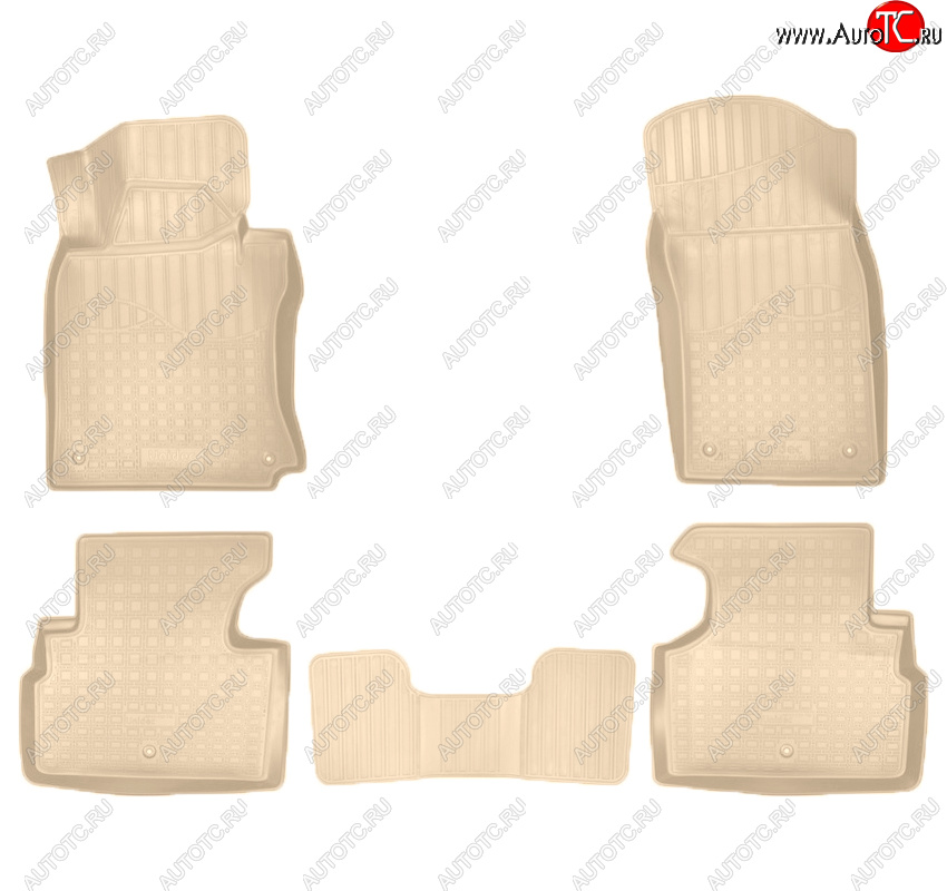 3 679 р. Коврики салона Norplast Unidec  INFINITI Q50  V37 (2013-2021) дорестайлинг, рестайлинг (Цвет: бежевый)  с доставкой в г. Воронеж
