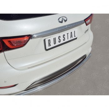 1 659 р. Накладка на задний бампер Russtal (лист) INFINITI QX60 L50 рестайлинг (2016-2021)  с доставкой в г. Воронеж. Увеличить фотографию 3
