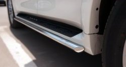 16 549 р. Защита порогов из круглой трубы диаметром 42 мм SLITKOFF INFINITI QX80 Z62 1-ый рестайлинг (2014-2018)  с доставкой в г. Воронеж. Увеличить фотографию 3