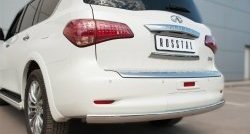 13 999 р. Защита заднего бампера (Ø75x42 мм, нержавейка) Russtal INFINITI QX80 Z62 1-ый рестайлинг (2014-2018)  с доставкой в г. Воронеж. Увеличить фотографию 2
