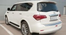 13 999 р. Защита заднего бампера (Ø75x42 мм, нержавейка) Russtal INFINITI QX80 Z62 1-ый рестайлинг (2014-2018)  с доставкой в г. Воронеж. Увеличить фотографию 4