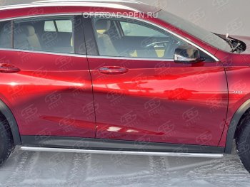 17 999 р. Защита порогов (Ø42 мм) SLITKOFF INFINITI QX30 H15E (2016-2020) (Вариант 3 (круглые торцы под 90°))  с доставкой в г. Воронеж. Увеличить фотографию 2