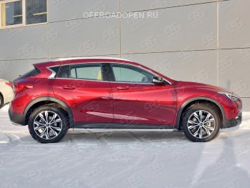 17 999 р. Защита порогов (Ø42 мм) SLITKOFF INFINITI QX30 H15E (2016-2020) (Вариант 3 (круглые торцы под 90°))  с доставкой в г. Воронеж. Увеличить фотографию 3