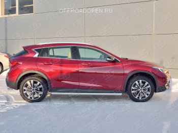 19 999 р. Защита порогов (Ø63 мм) SLITKOFF  INFINITI QX30  H15E (2016-2020) (Вариант 3 (круглые торцы под 90°))  с доставкой в г. Воронеж. Увеличить фотографию 4