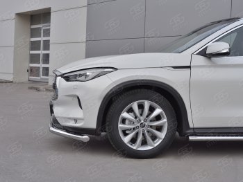 21 949 р. Защита переднего бампера SLITKOFF (Ø63 мм волна, нержавейка) INFINITI Qx50 J55 (2017-2022)  с доставкой в г. Воронеж. Увеличить фотографию 4