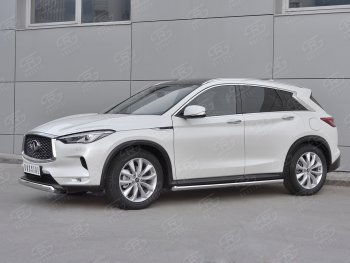 13 899 р. Защита переднего бампера (Ø75х42 дуга, нержавейка) Russtal INFINITI Qx50 J55 (2017-2022)  с доставкой в г. Воронеж. Увеличить фотографию 3