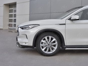 13 899 р. Защита переднего бампера (Ø75х42 дуга, нержавейка) Russtal INFINITI Qx50 J55 (2017-2022)  с доставкой в г. Воронеж. Увеличить фотографию 4