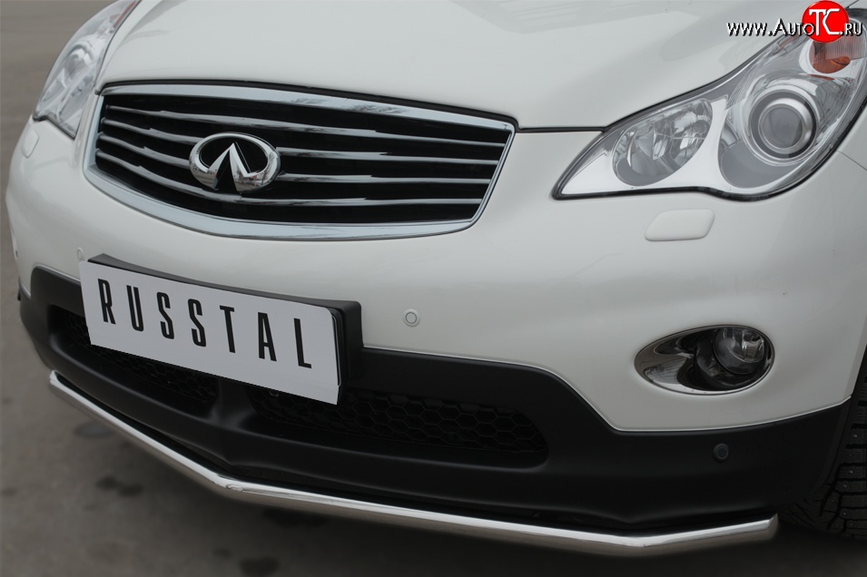 15 799 р. Одинарная защита переднего бампера из трубы диаметром 42 мм SLITKOFF INFINITI Qx50 J50 дорестайлинг (2013-2016)  с доставкой в г. Воронеж