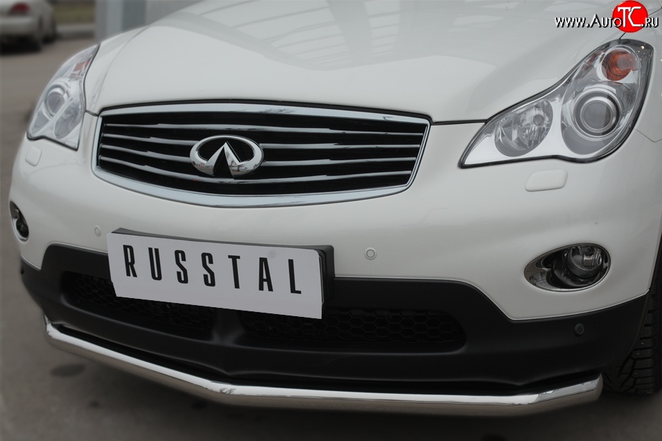 19 549 р. Одинарная защита переднего бампера диаметром 63 мм SLITKOFF INFINITI Qx50 J50 дорестайлинг (2013-2016)  с доставкой в г. Воронеж