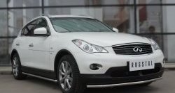 17 999 р. Защита порогов из круглой трубы диаметром 42 мм SLITKOFF INFINITI Qx50 J50 дорестайлинг (2013-2016)  с доставкой в г. Воронеж. Увеличить фотографию 3