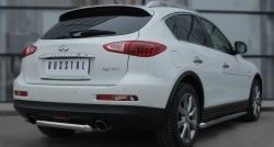 11 999 р. Защита порогов из круглой трубы диаметром 63 мм SLITKOFF INFINITI Qx50 J50 дорестайлинг (2013-2016)  с доставкой в г. Воронеж. Увеличить фотографию 4