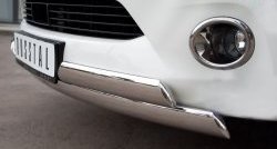 17 999 р. Защита переднего бампера (2 трубыØ76х42 мм, нержавейка) Russtal INFINITI QX56 Z62 (2010-2013)  с доставкой в г. Воронеж. Увеличить фотографию 3
