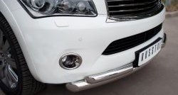 18 699 р. Защита переднего бампера (2 трубыØ76 и 63 мм, нержавейка) SLITKOFF INFINITI QX56 Z62 (2010-2013)  с доставкой в г. Воронеж. Увеличить фотографию 2
