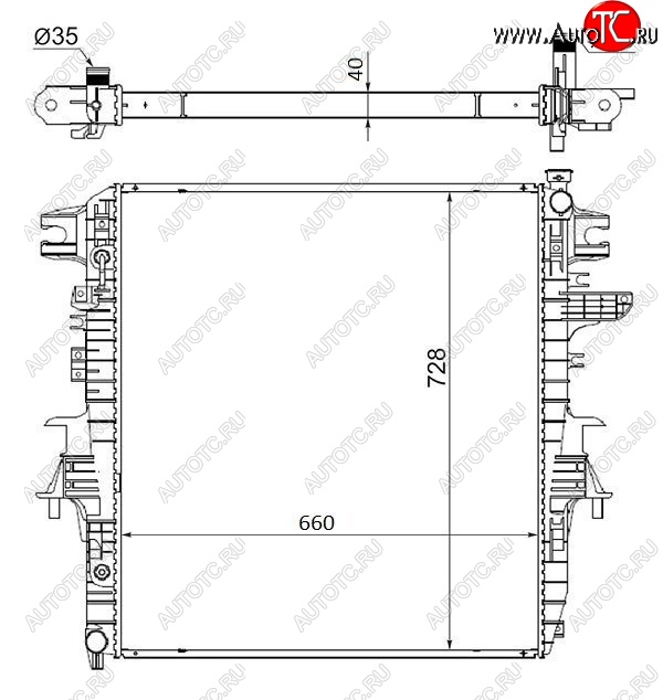 15 449 р. Радиатор двигателя (пластинчатый, МКПП/АКПП) SAT Nissan Patrol 6 Y62 рестайлинг (2014-2017)  с доставкой в г. Воронеж