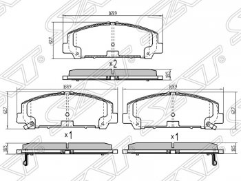 Колодки тормозные SAT (передние) INFINITI QX56 Z62 (2010-2013)