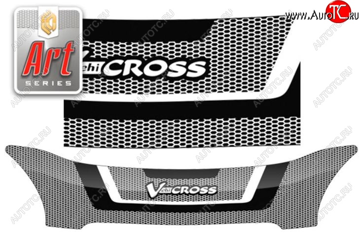 2 399 р. Дефлектор капота CA-Plastiс  Isuzu VehiCross (1997-2001) (Серия Art серебро)  с доставкой в г. Воронеж