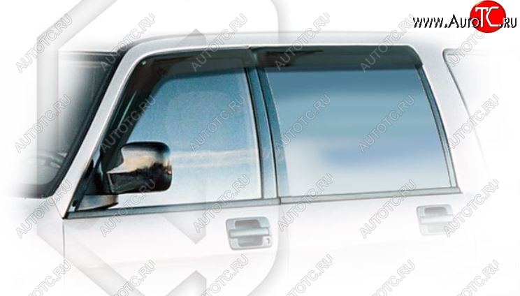 2 079 р. Дефлектора окон CA-Plastiс  Isuzu Bighorn  UBS26GW,UBS73GW (1998-2002) 5 дв. 3-ий рестайлинг (Classic полупрозрачный, Без хром.молдинга)  с доставкой в г. Воронеж