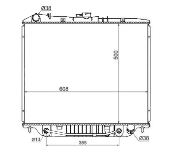 11 599 р. Радиатор двигателя (пластинчатый, АКПП) SAT  Isuzu Bighorn  UBS25GW,UBS69GW (1991-1993), Isuzu Trooper (1991-2002), Opel Monterey (1991-2002)  с доставкой в г. Воронеж. Увеличить фотографию 1
