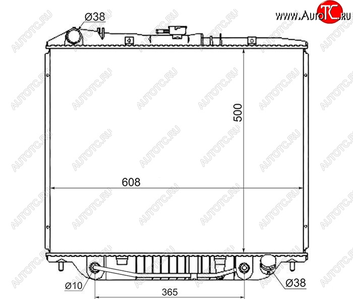 11 599 р. Радиатор двигателя (пластинчатый, АКПП) SAT Isuzu Bighorn UBS25GW,UBS69GW 5 дв. дорестайлинг (1991-1993)  с доставкой в г. Воронеж