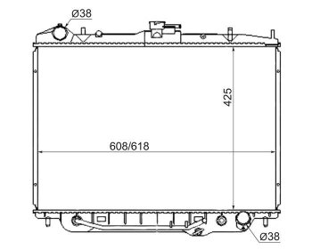 10 499 р. Радиатор двигателя (пластинчатый, 3.2, МКПП/АКПП) SAT Isuzu Bighorn UBS25GW,UBS69GW 5 дв. дорестайлинг (1991-1993)  с доставкой в г. Воронеж. Увеличить фотографию 1