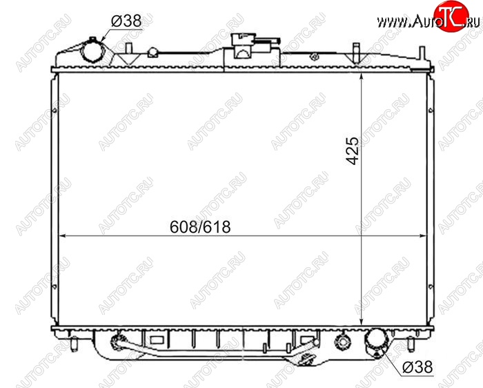 10 499 р. Радиатор двигателя (пластинчатый, 3.2, МКПП/АКПП) SAT Isuzu Bighorn UBS25GW,UBS69GW 5 дв. дорестайлинг (1991-1993)  с доставкой в г. Воронеж