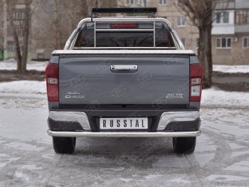 19 349 р. Защита заднего бампера (Ø63/63 мм, нержавейка) SLITKOFF  Isuzu D-Max  RT85,TFR DoubleCab (2015-2021) рестайлинг  с доставкой в г. Воронеж. Увеличить фотографию 1