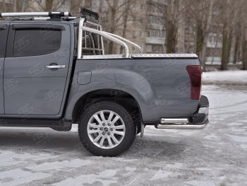 19 349 р. Защита заднего бампера (Ø63/63 мм, нержавейка) SLITKOFF  Isuzu D-Max  RT85,TFR DoubleCab (2015-2021) рестайлинг  с доставкой в г. Воронеж. Увеличить фотографию 3