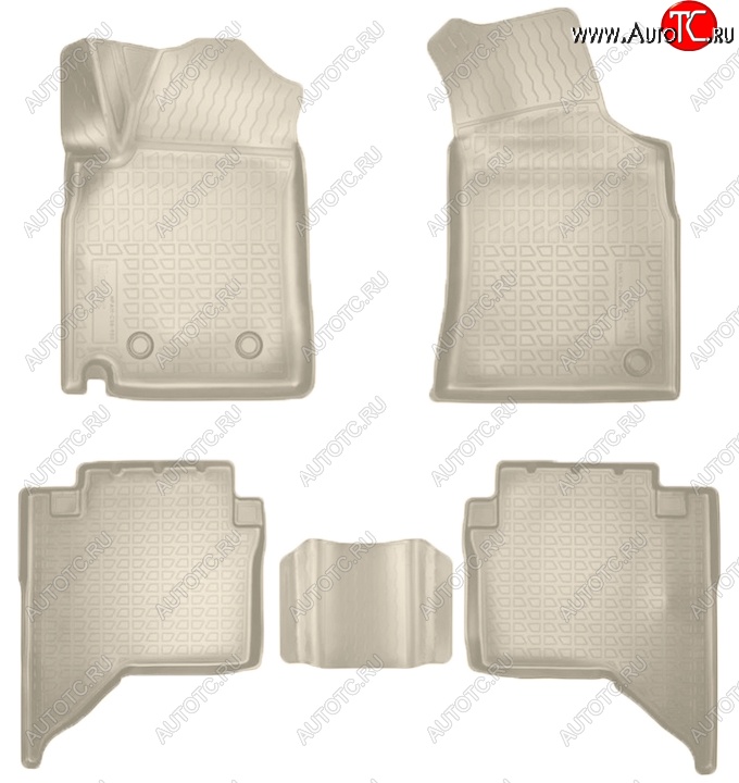 2 859 р. Коврики салонные Noplast (3D)  JAC T6 (2018-2024) пикап (Бежевые)  с доставкой в г. Воронеж