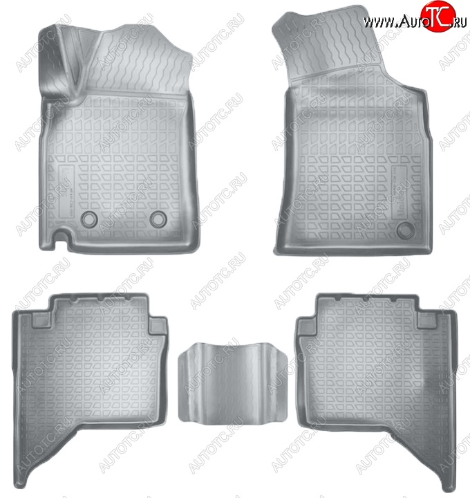 2 859 р. Коврики салонные Noplast (3D)  JAC T6 (2018-2024) пикап (Серые)  с доставкой в г. Воронеж