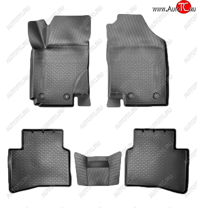 2 599 р. Коврики салонные Noplast (3D) JAC S3 дорестайлинг (2014-2023) (Черные)  с доставкой в г. Воронеж