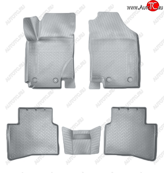 3 199 р. Коврики салонные Noplast (3D)  JAC S3 (2014-2025) дорестайлинг, рестайлинг (Серые)  с доставкой в г. Воронеж