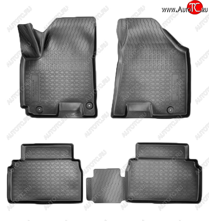 2 599 р. Коврики салонные Noplast (3D) JAC S5 дорестайлинг (2013-2019) (Черные)  с доставкой в г. Воронеж