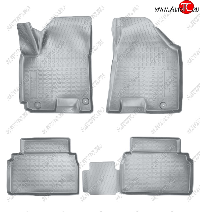 3 199 р. Коврики салонные Noplast (3D)  JAC S5 (2013-2022) дорестайлинг, рестайлинг (Серые)  с доставкой в г. Воронеж