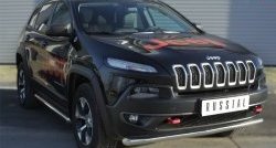 15 999 р. Одинарная защита переднего бампера (Trailhawk 63 мм) SLITKOFF Jeep Cherokee KL дорестайлинг (2014-2017)  с доставкой в г. Воронеж. Увеличить фотографию 2