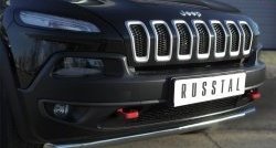 15 999 р. Одинарная защита переднего бампера (Trailhawk 63 мм) SLITKOFF Jeep Cherokee KL дорестайлинг (2014-2017)  с доставкой в г. Воронеж. Увеличить фотографию 3