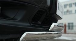 16 599 р. Защита переднего бампера (2 трубыØ75х42 мм, нержавейка) Russtal Jeep Cherokee KL дорестайлинг (2014-2017)  с доставкой в г. Воронеж. Увеличить фотографию 2