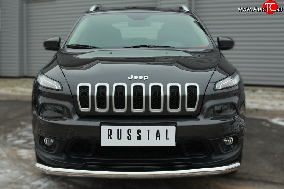 15 999 р. Одинарная защита переднего бампера диаметром 63 мм SLITKOFF Jeep Cherokee KL дорестайлинг (2014-2017)  с доставкой в г. Воронеж