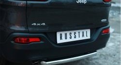 14 999 р. Одинарная защита заднего бампера из трубы диаметром 63 мм SLITKOFF Jeep Cherokee KL дорестайлинг (2014-2017)  с доставкой в г. Воронеж. Увеличить фотографию 2
