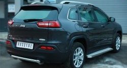 14 999 р. Одинарная защита заднего бампера из трубы диаметром 63 мм SLITKOFF Jeep Cherokee KL дорестайлинг (2014-2017)  с доставкой в г. Воронеж. Увеличить фотографию 3