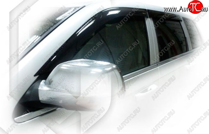 1 999 р. Дефлектора окон CA-Plastic  Jeep Grand Cherokee  WK (2004-2010) (Classic полупрозрачный, Без хром.молдинга)  с доставкой в г. Воронеж