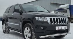 15 249 р. Защита переднего бампера (Ø63 мм волна, нержавейка) SLITKOFF Jeep Grand Cherokee WK2 дорестайлинг (2010-2013)  с доставкой в г. Воронеж. Увеличить фотографию 3