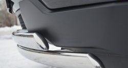 16 849 р. Защита переднего бампера (2 трубыØ75х42 мм, нержавейка) Russtal Jeep Grand Cherokee WK2 дорестайлинг (2010-2013)  с доставкой в г. Воронеж. Увеличить фотографию 3