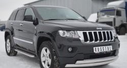 16 849 р. Защита переднего бампера (2 трубыØ75х42 мм, нержавейка) Russtal Jeep Grand Cherokee WK2 дорестайлинг (2010-2013)  с доставкой в г. Воронеж. Увеличить фотографию 4