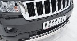 16 899 р. Одинарная защита переднего бампера диаметром 76 мм SLITKOFF  Jeep Grand Cherokee  WK2 (2010-2013) дорестайлинг  с доставкой в г. Воронеж. Увеличить фотографию 2