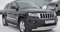 24 649 р. Широкая защита порогов SLITKOFF  Jeep Grand Cherokee  WK2 (2010-2013) дорестайлинг  с доставкой в г. Воронеж. Увеличить фотографию 4